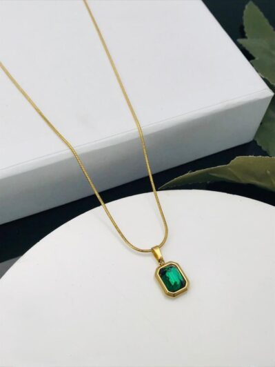 Emerald Rectangle Radiance Necklace